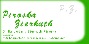 piroska zierhuth business card